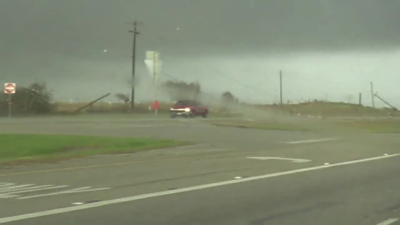 Truck Flips, Then Flips Back Upright And Cruises Off In Massive Tornado