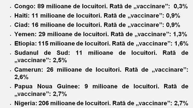 ŢĂRI CU MAI PUŢIN DE 15% „VACCINAŢI” ȘI TOTUȘI FĂRĂ DECESE