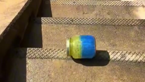 Bottles crashing on stairs