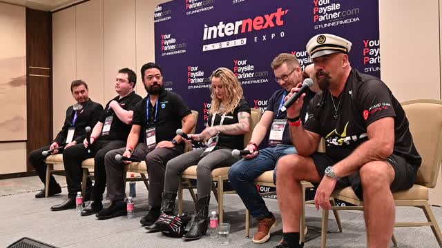 Captain XXX at the InterNext adult online entertainment show Las Vegas