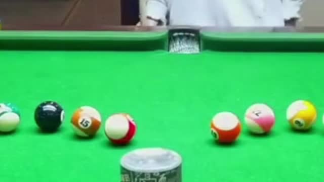 Spinning Snooker Shot