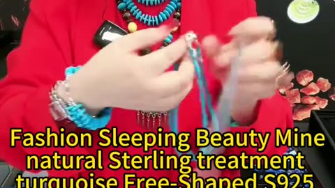 20250208-07 Fashion Sleeping Beauty Mine natural Sterling treatment turquoise Free-Shaped S925