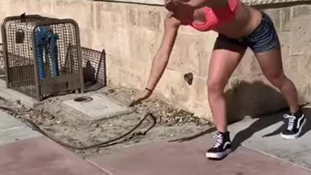 Girl prsctice funny video in the world