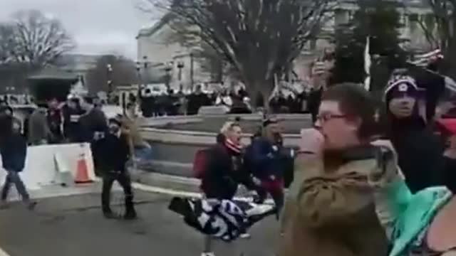 Police let peaceful rallyists in and was framed for antifa violence.