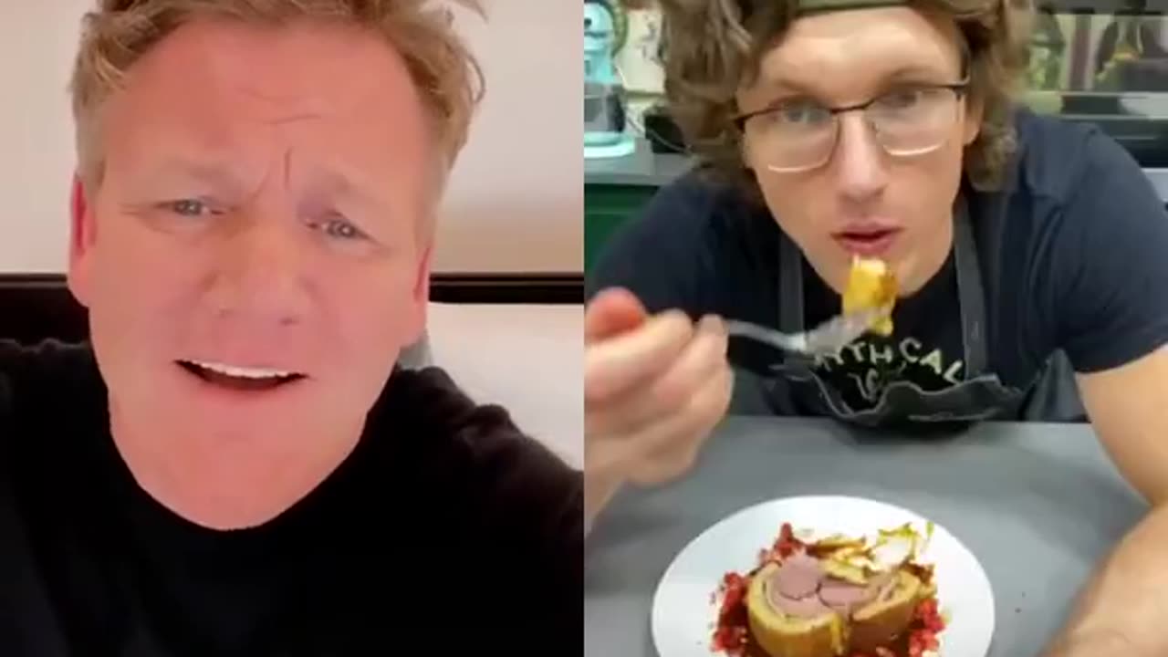 Try Not To Laugh Gordon Ramsay reacts cooking