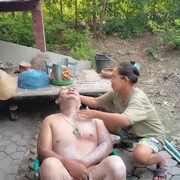 giant baby who is very spoiled to his mother