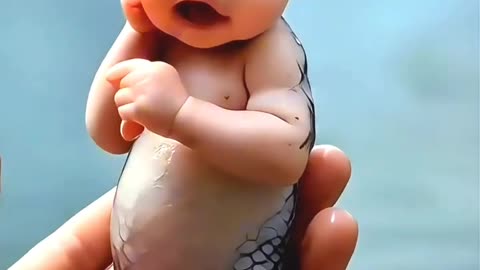 Beautiful baby transformation in fish baby 😍 #shortvideo #babyfish #rumbleshorts