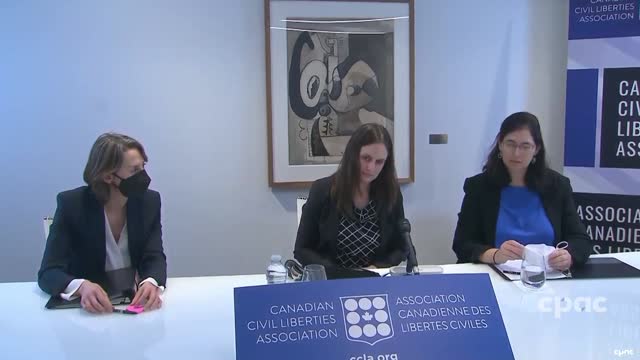 Canadian Civil Liberties Association Press Conference (Full Length)