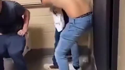 Fight in the toilet