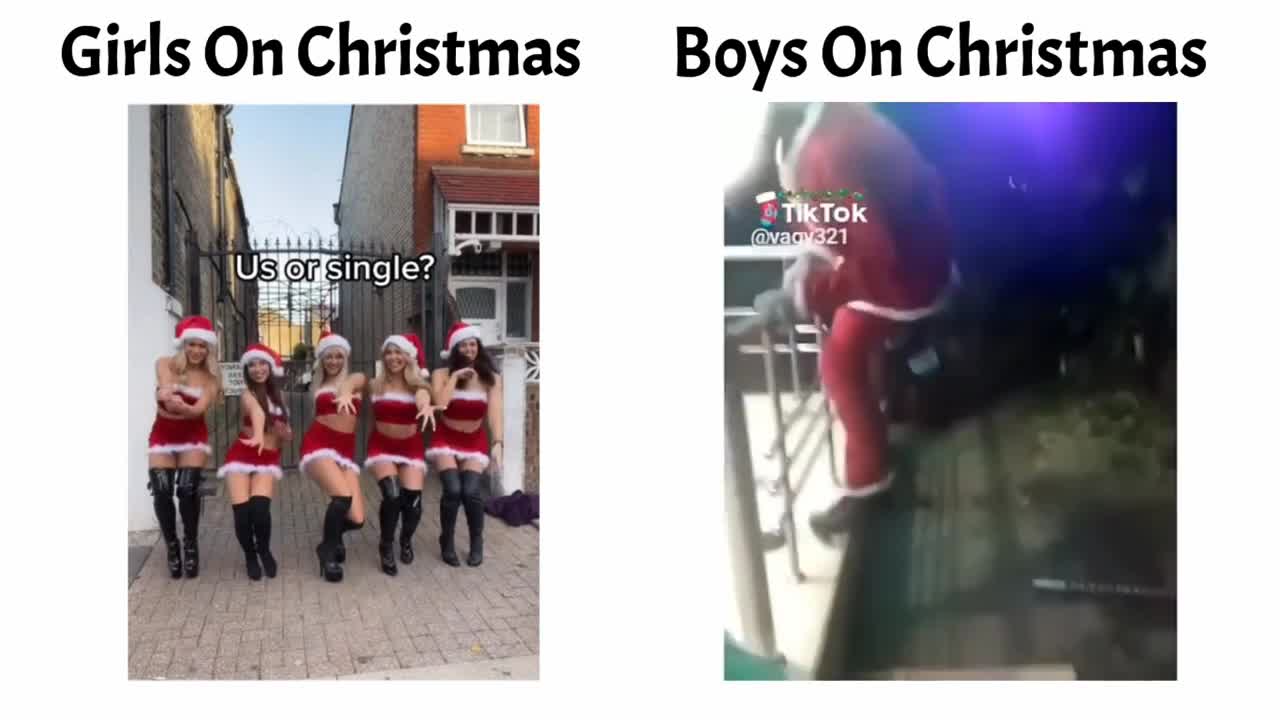 girls vs boys on christmas