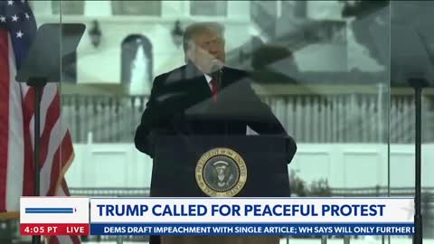President Trump calling for peace