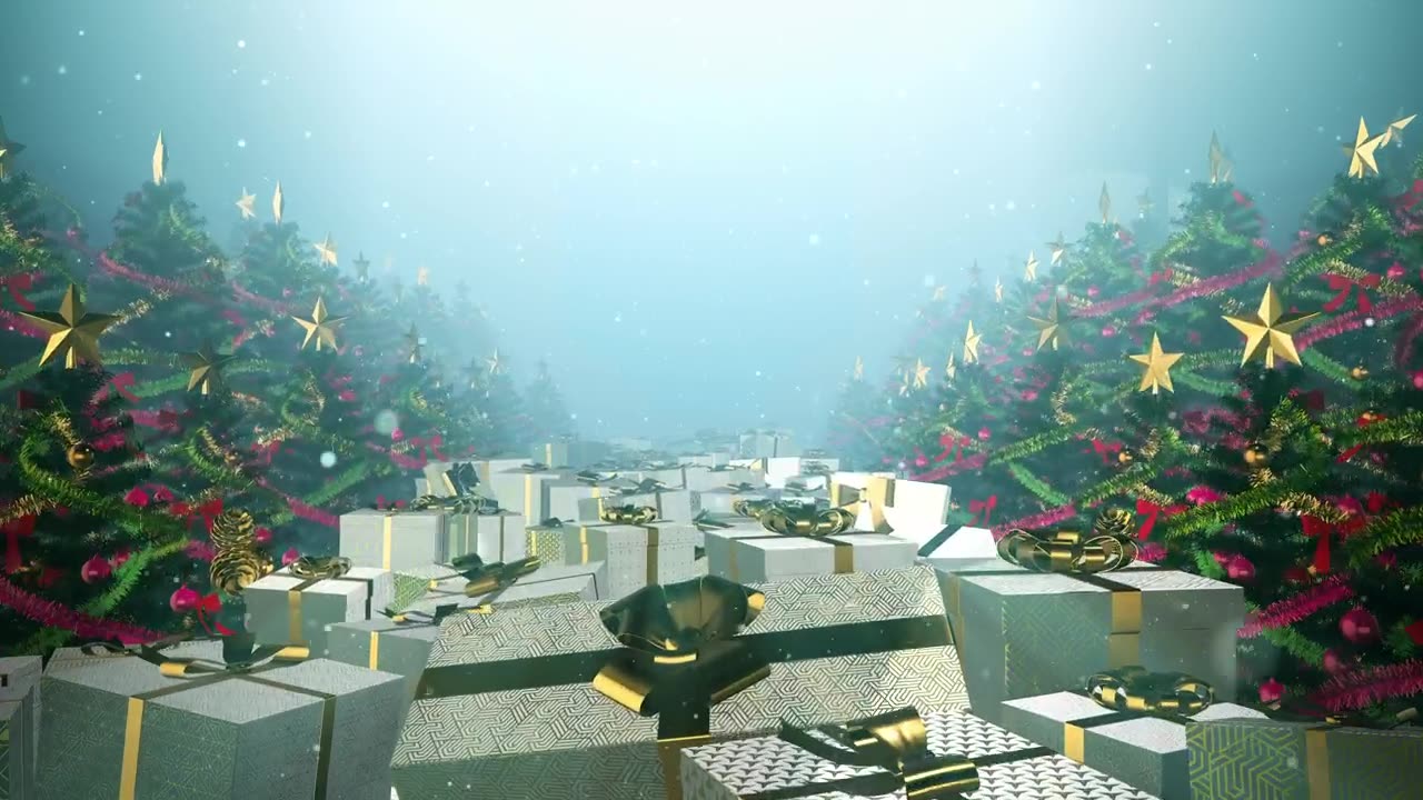 Background video with christmas concept, 3D loop