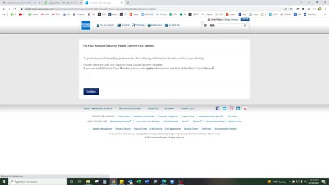 American Express website is broken