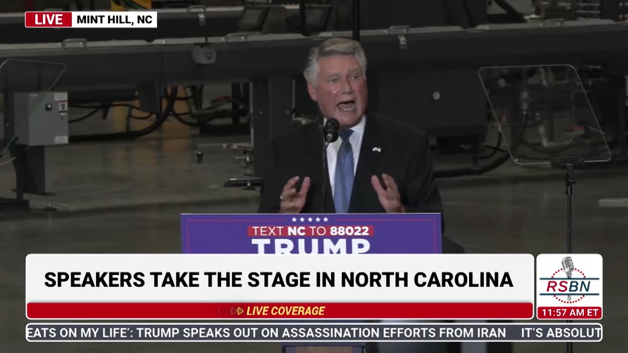 FULL SPEECH: Mark Harris Speaks at Trump Event in Mint Hill, N.C. - 9/25/24