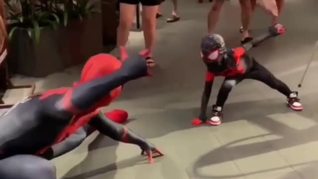 A war has begin Spider man & little spider man ! Watch their Reel short ! Will make day awsome