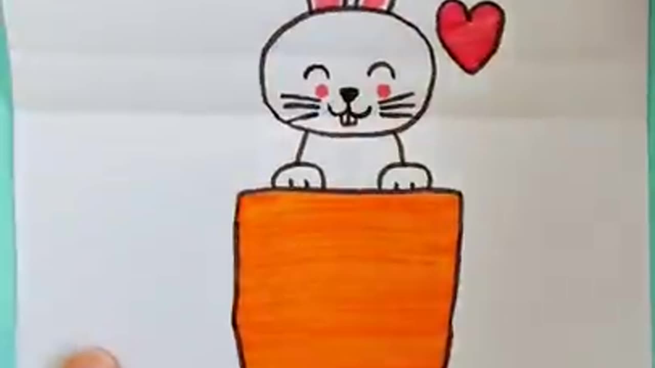 Creative Art Surprise Drawing 🥕🐰