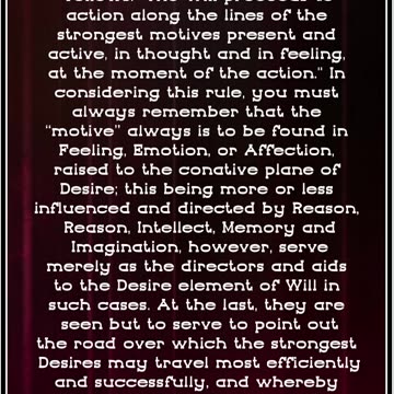 Principle of Self-Discipline - Motive