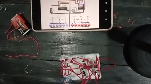 555 Timer IC Project - Running LED