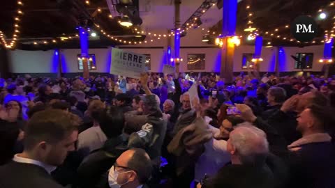 The crowd goes wild when Pierre Poilievre mentioned defunding the CBC during an event in Toronto