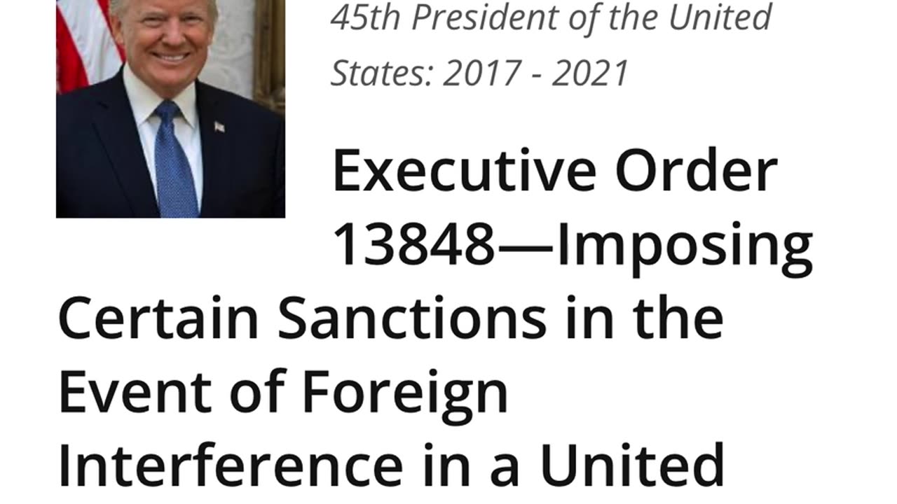 Election Interference EO 13848