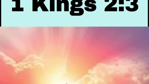 Daily Bible Verse - 1 Kings 2:3