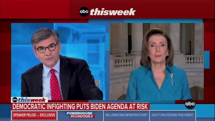 George Stephanopoulos presses Pelosi on Democratic divide