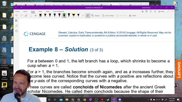 Calculus 2 - Section 10-1 - Looking at families of Parametric Curves