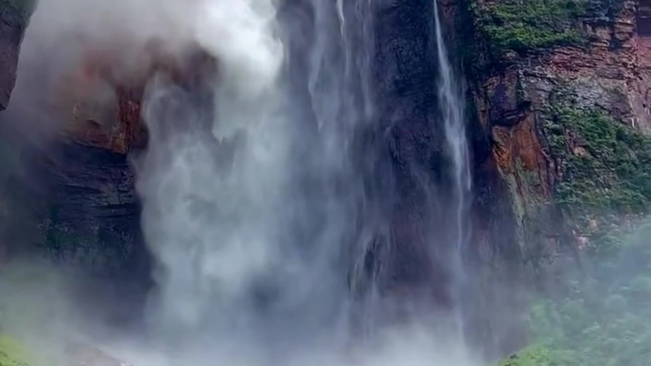 ANGEL FALLS~LOCATED IN VENEZUELA~ STANDS AT 3,212 FT TALL~THE HIGHEST UNINTERRUPTED WATERFALL IN THE WORLD