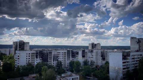North Saltovka from the height of a nine-storey building