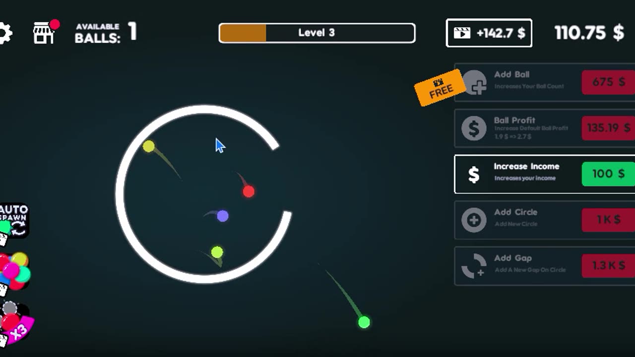 I play satisfying ball clicker