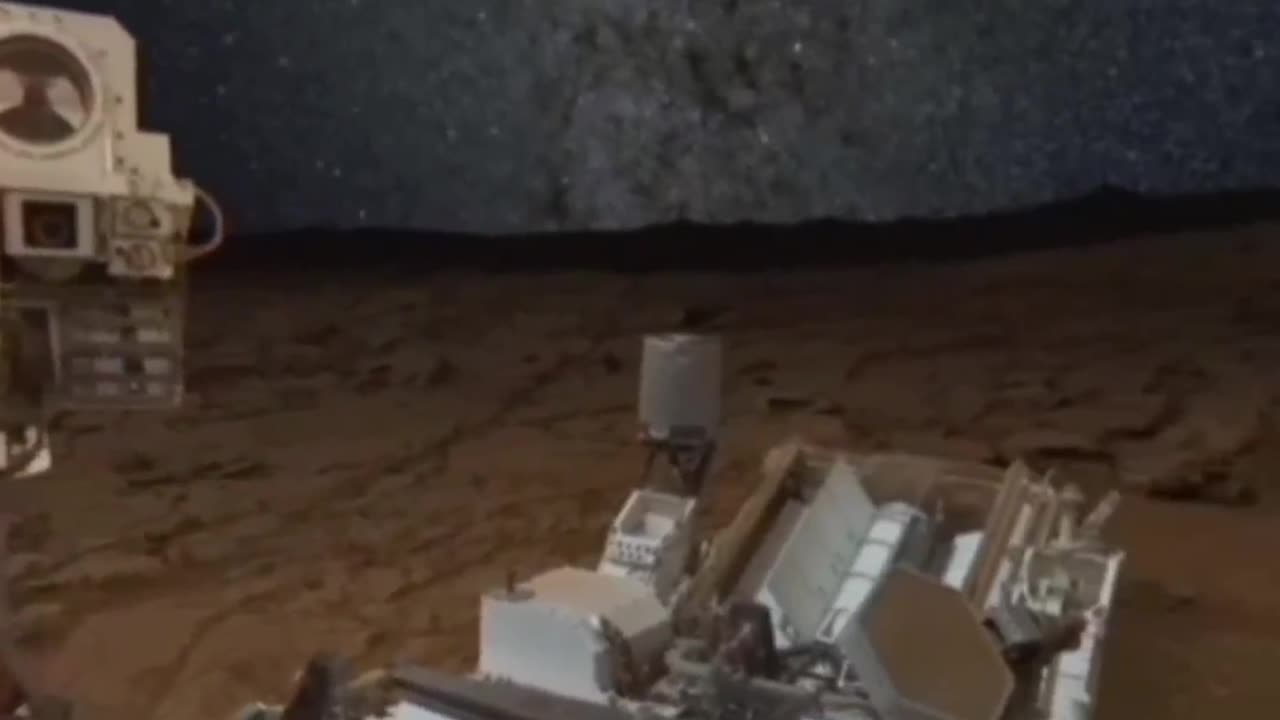 Curiosity Rover at night under the Milky way