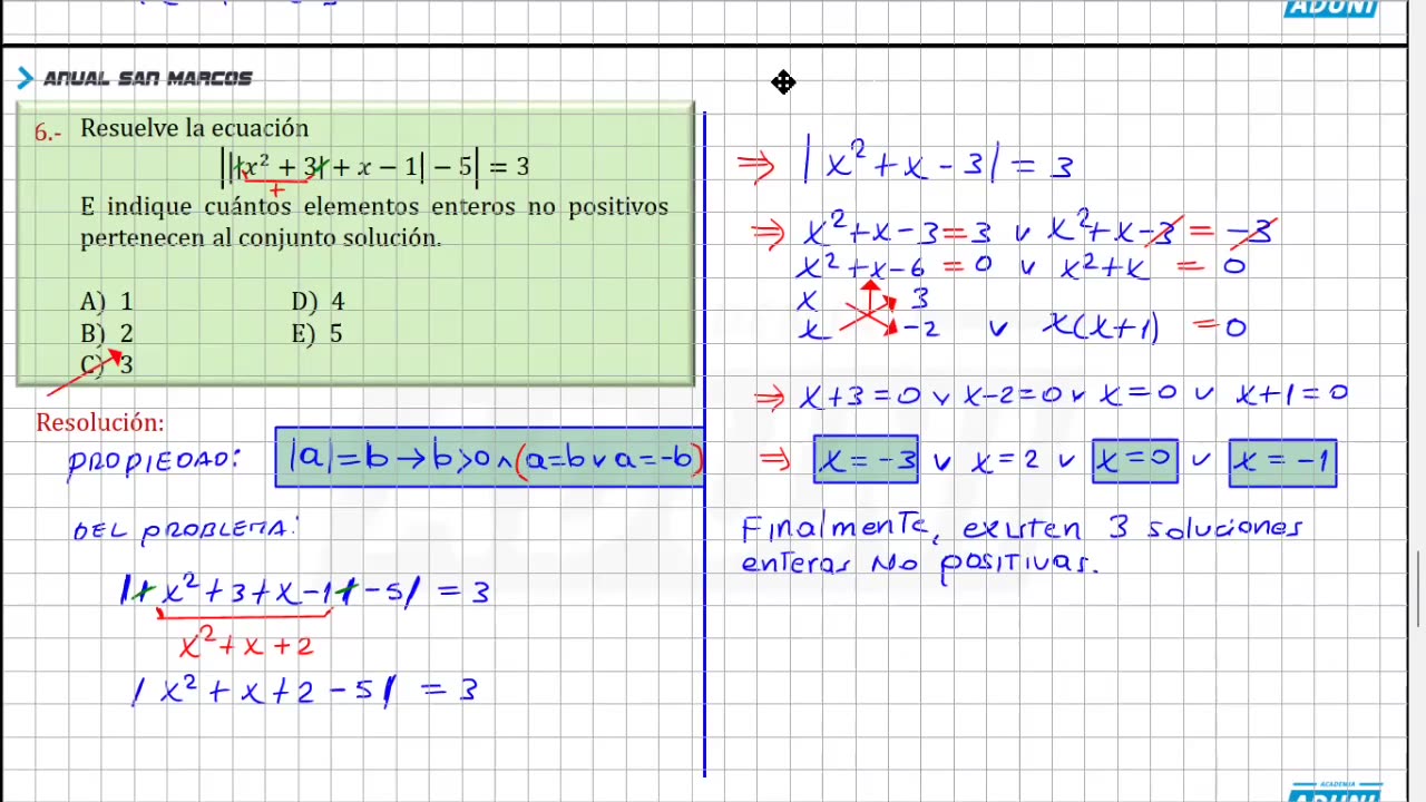 ANUAL ADUNI 2023 | REFORZAMIENTO 07 | ÁLGEBRA PRÁCTICA