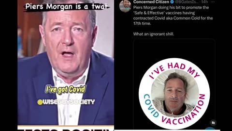 Breaking news, Piers Morgan catches covid “again”