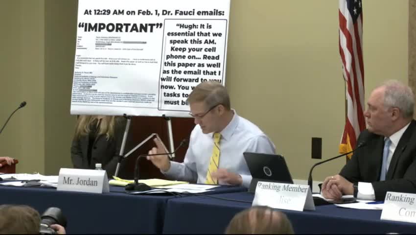 Jim Jordan: Fauci Emails Show He Funded Wuhan Lab And Covered Up COVID-19 Origins