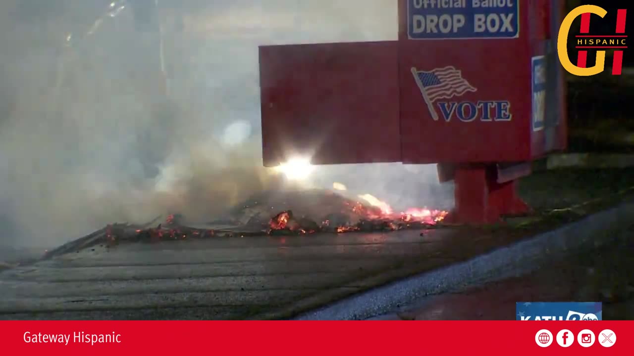 Ballot drop box in Clark County, Washington was lit on fire