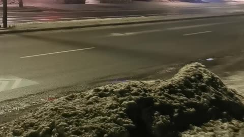 Man Slams Into Surprisingly Hard Snow Pile