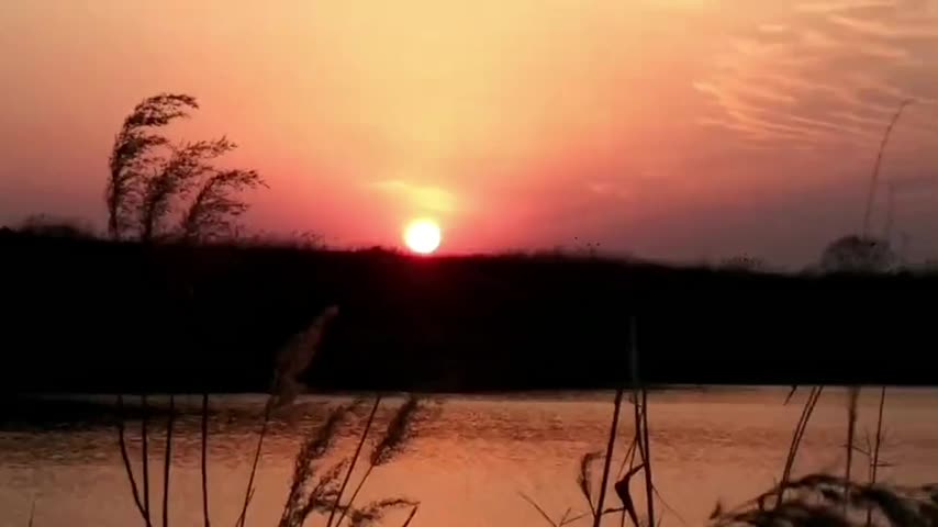 Sunset and evening wind