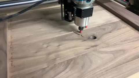 Onefinity CNC Carving On A Walnut Stove Cover