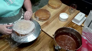 Homemade Fudge Layered Pound Cake