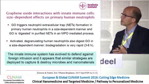 Graphene Oxide Interactions with Innate Immune Cells In Human Body