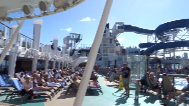 Live Music on the open top deck of the Norwegian Bliss in full Sea.