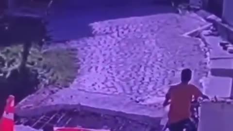 Hey genius, the road barriers are there for a reason.