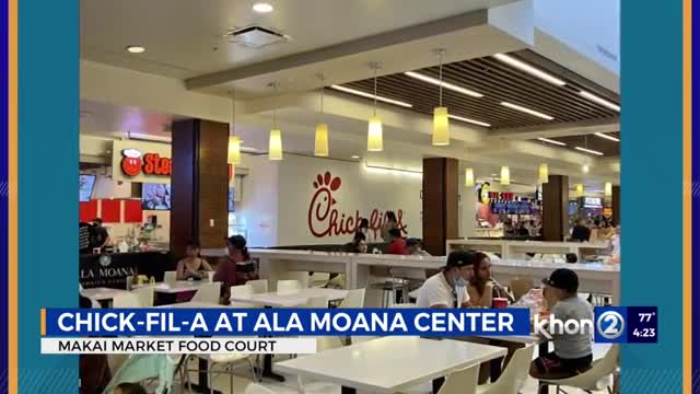 Chick-Fil-A opens at Ala Moana Center food court