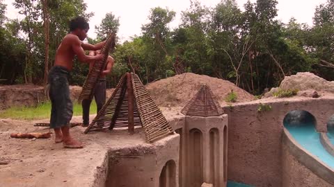 The Water Slide Park has been transformed into an underground swimming pool house.