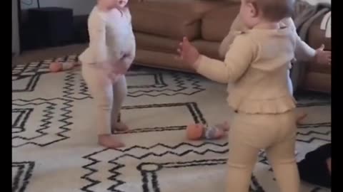 Twins having fun