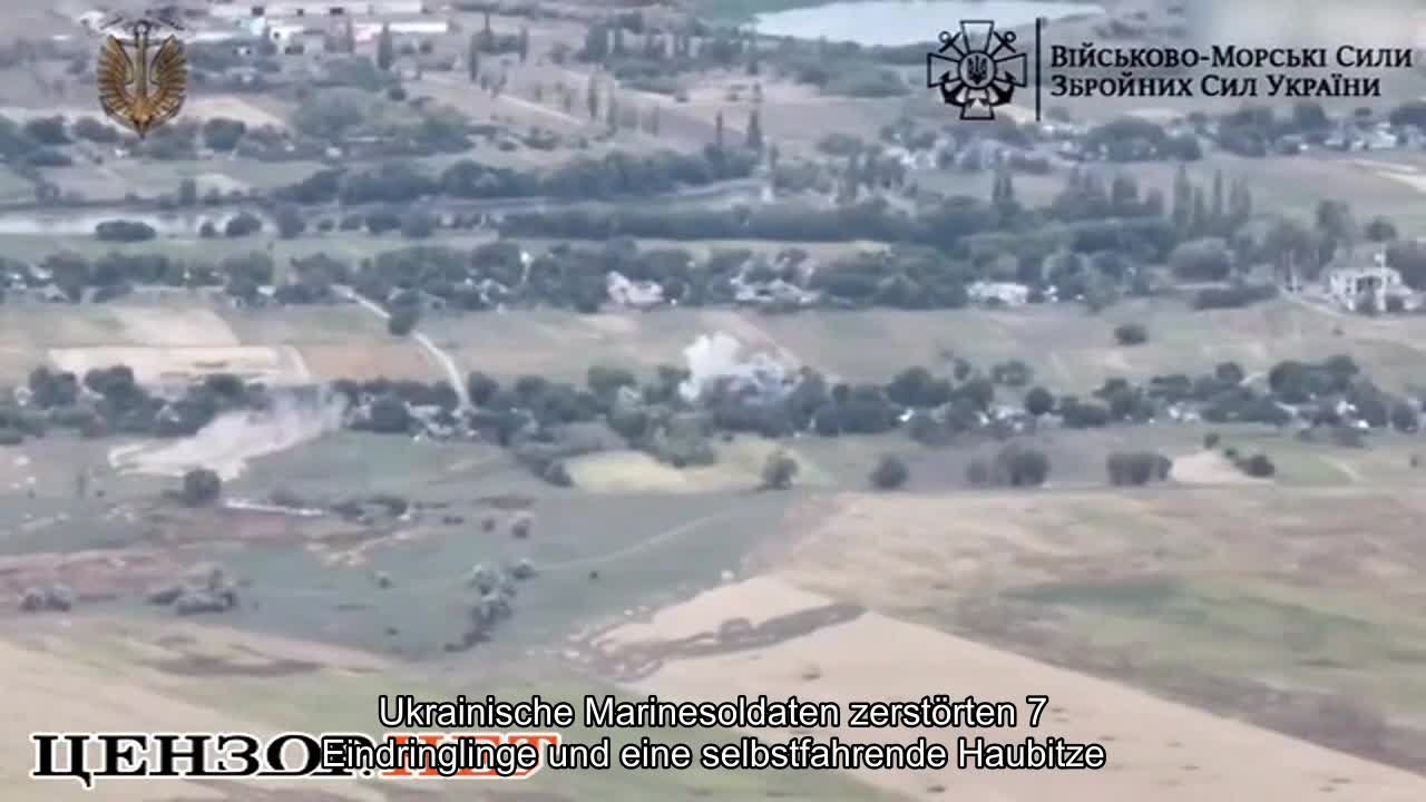 Ukrainische Marinesoldaten zerstörten 7 Eindringlinge und selbstfahrende Haubitze "Msta-S"