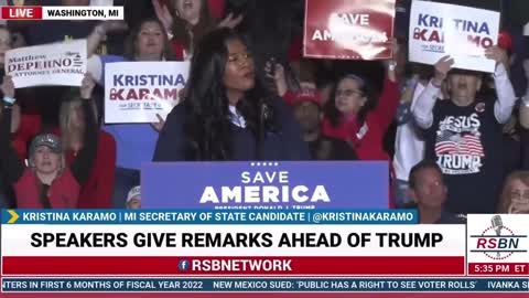 Kristina Karamo, the next SoS in Michigan, is dropping truth bombs on the crowd tonight: