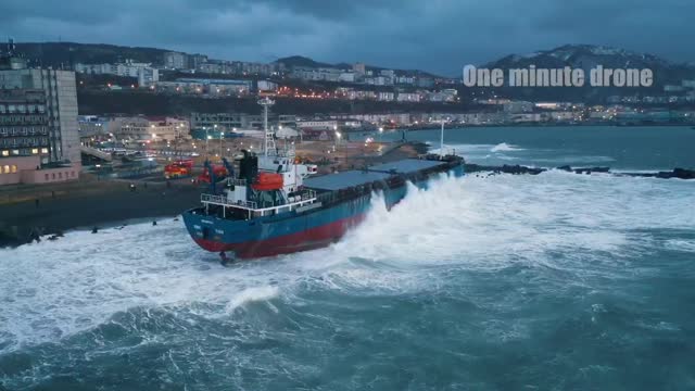 dry cargo ship vs. storm