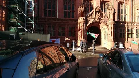 Palestine Activists outside Birmingham Magistrates Court