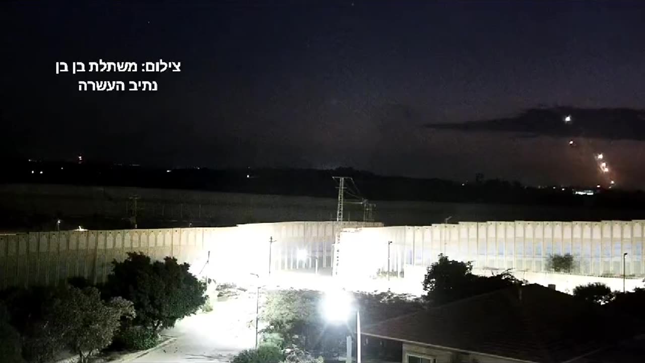 Footage shows rocket barrage from Gaza, followed by explosion, suspected to be the Gaza hospital